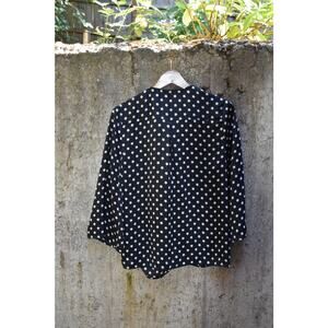 L’Académie Los Angeles Black Star Print Tie-Front Blouse – Size L